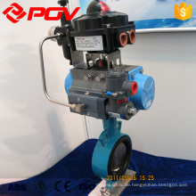 Intelligent Stainless Steel wafer pneumatic butterfly valve with air filter